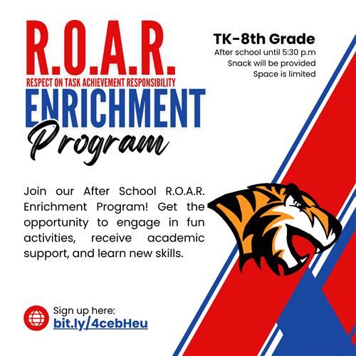 R.O.A.R. Enrichment Program Flyer